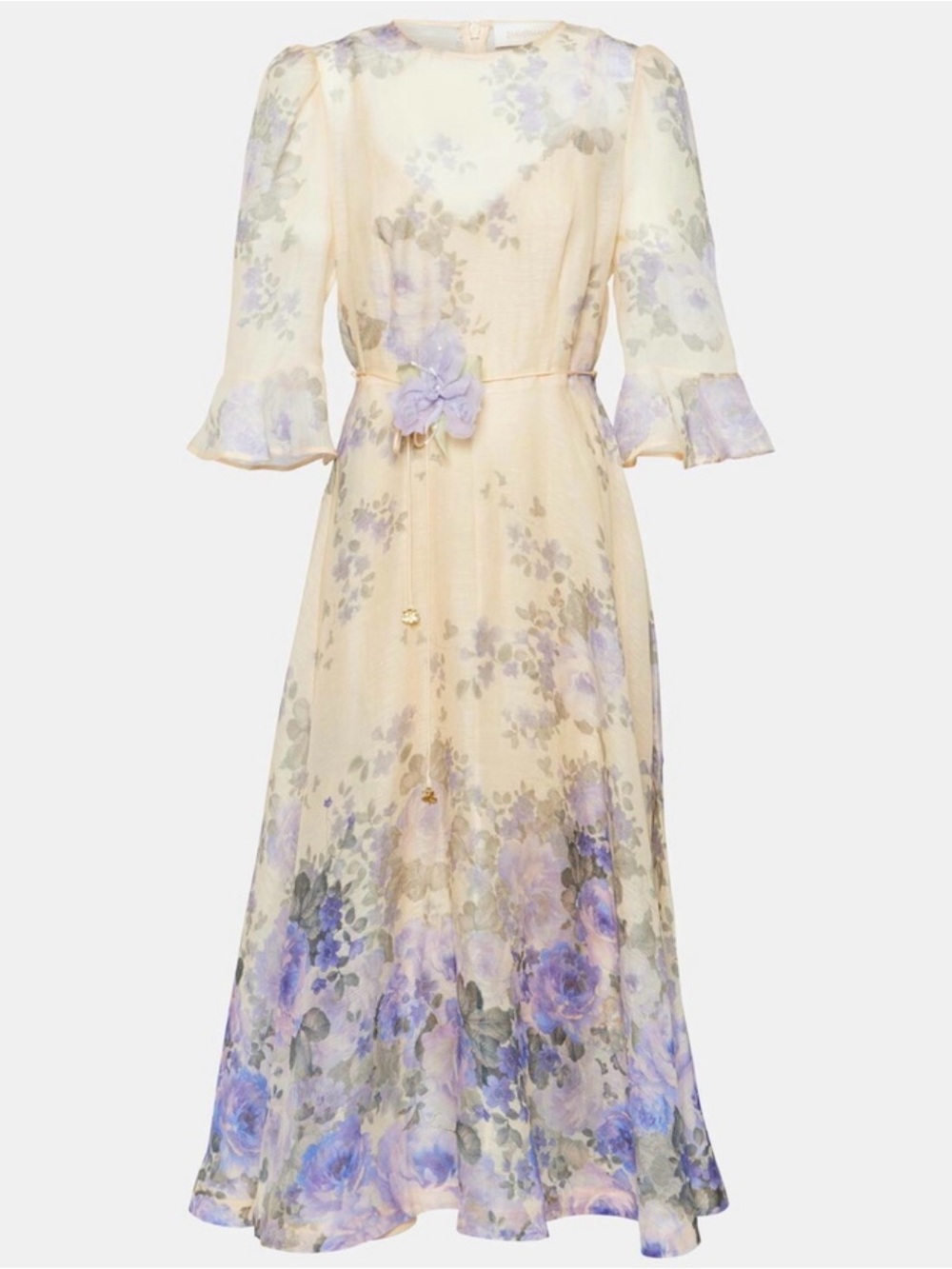 Zimmermann - Lyrical Silk Linen Midi Dress